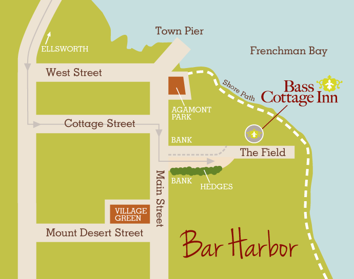 Map Of Maine Showing Bar Harbor United States Map